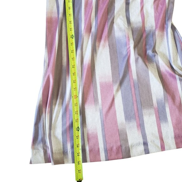 Vintage 70s 80s Womens Striped Midi Dress Bold Party Retro Statement‎ Disco - Picture 9 of 11